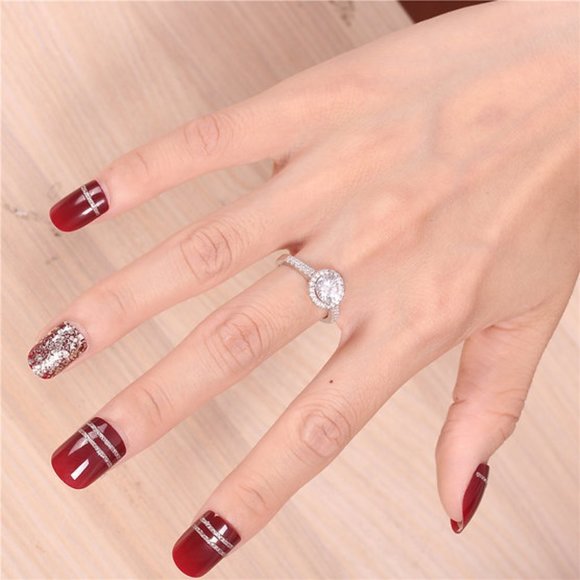 Brand New 925 Sterling Silver Ring Wedding Ring Engagement Ring R002 - Picture 4 of 6